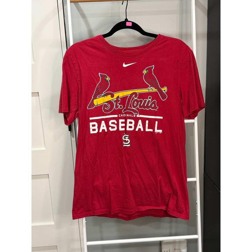 Nike St Louis Cardinals Baseball T-Shirt Mens M Red Graphic Tee MLB Athletic